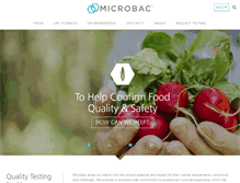 Tablet Screenshot of microbac.com
